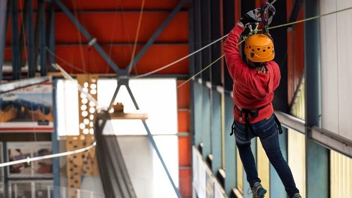 Parcours Rundflug im Indoor-Seilpark Grindelwald