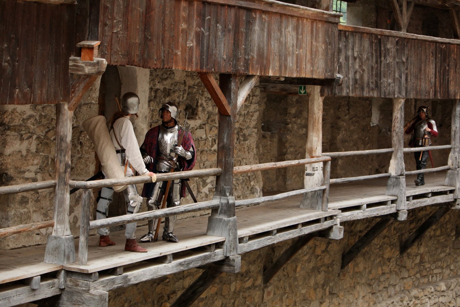 Wachen im Schloss Chillon in Veytaux