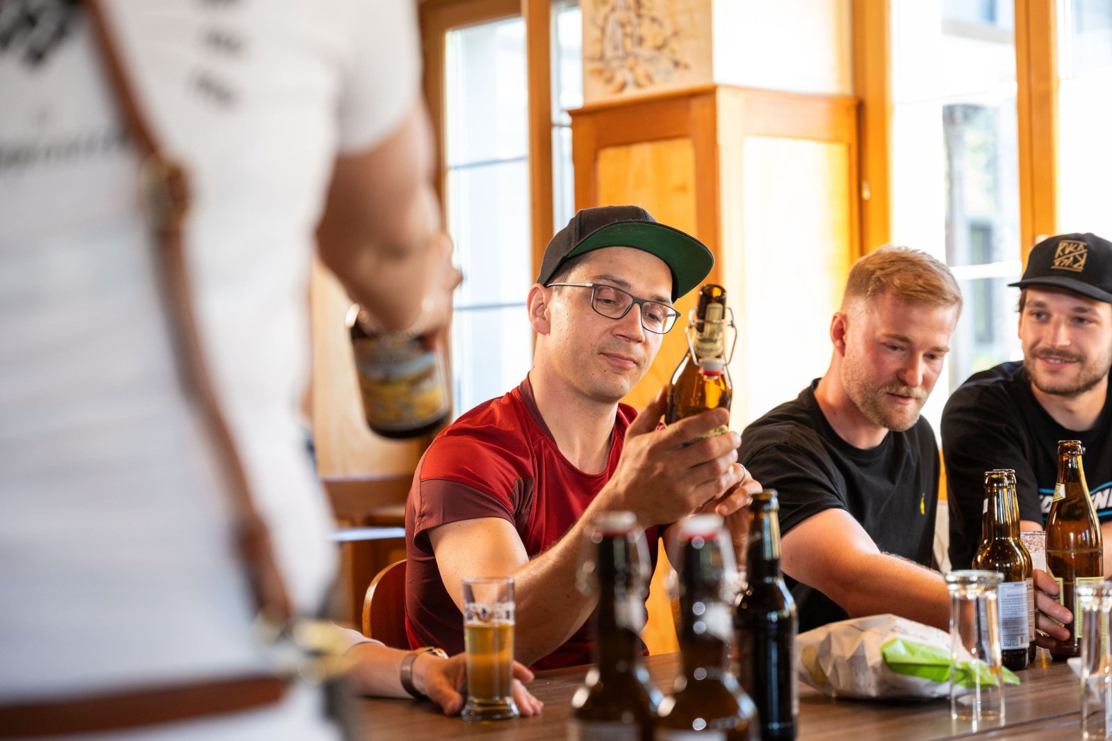 Degustation im Besucherzentrum Brauquöll Appenzell, Brauerei Locher AG