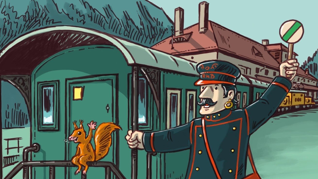 Kindertour Clà Ferrovia im Bahnmuseum Albula in Bergün
