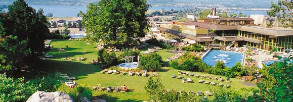 Der Aussenbereich im Alpamare Wasserpark in Pfäffikon